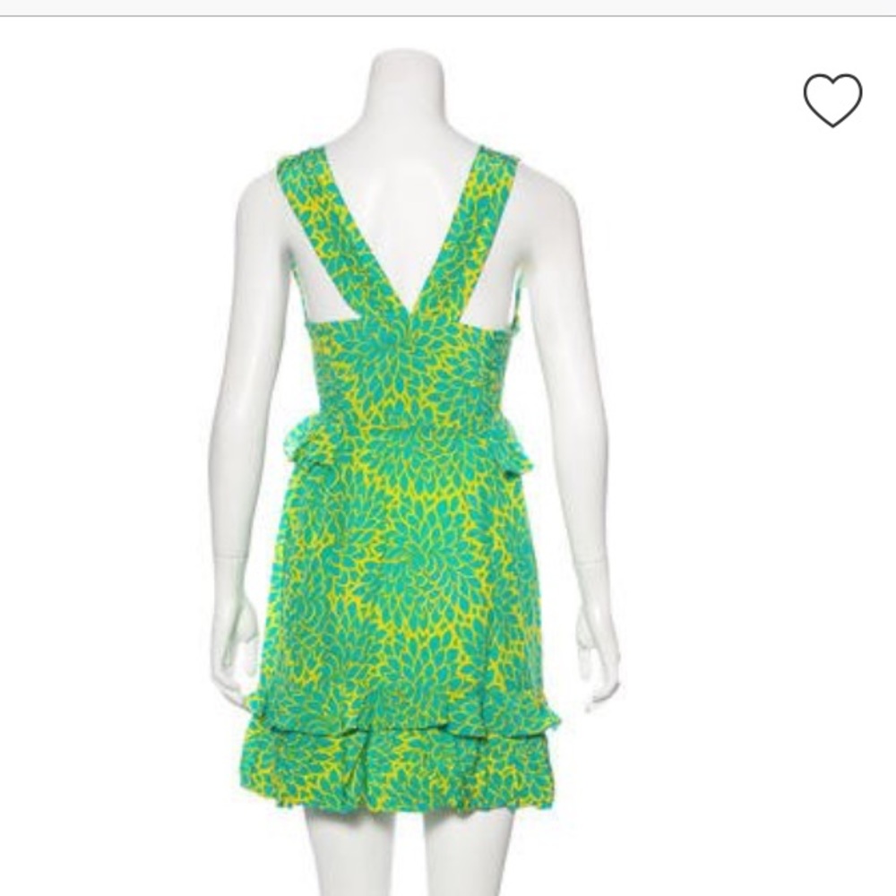 Nannette Lepore mini print dress with ruffle hems - Picture 3 of 8